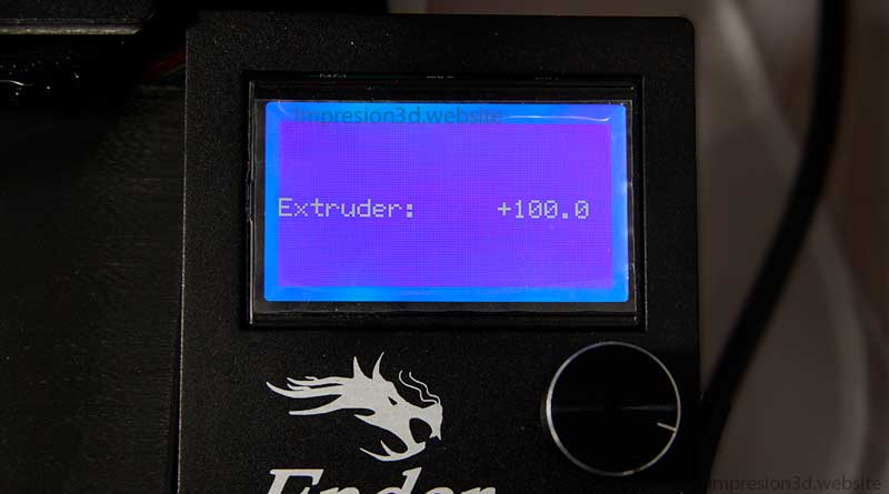 Extruir 100 mm de filamento